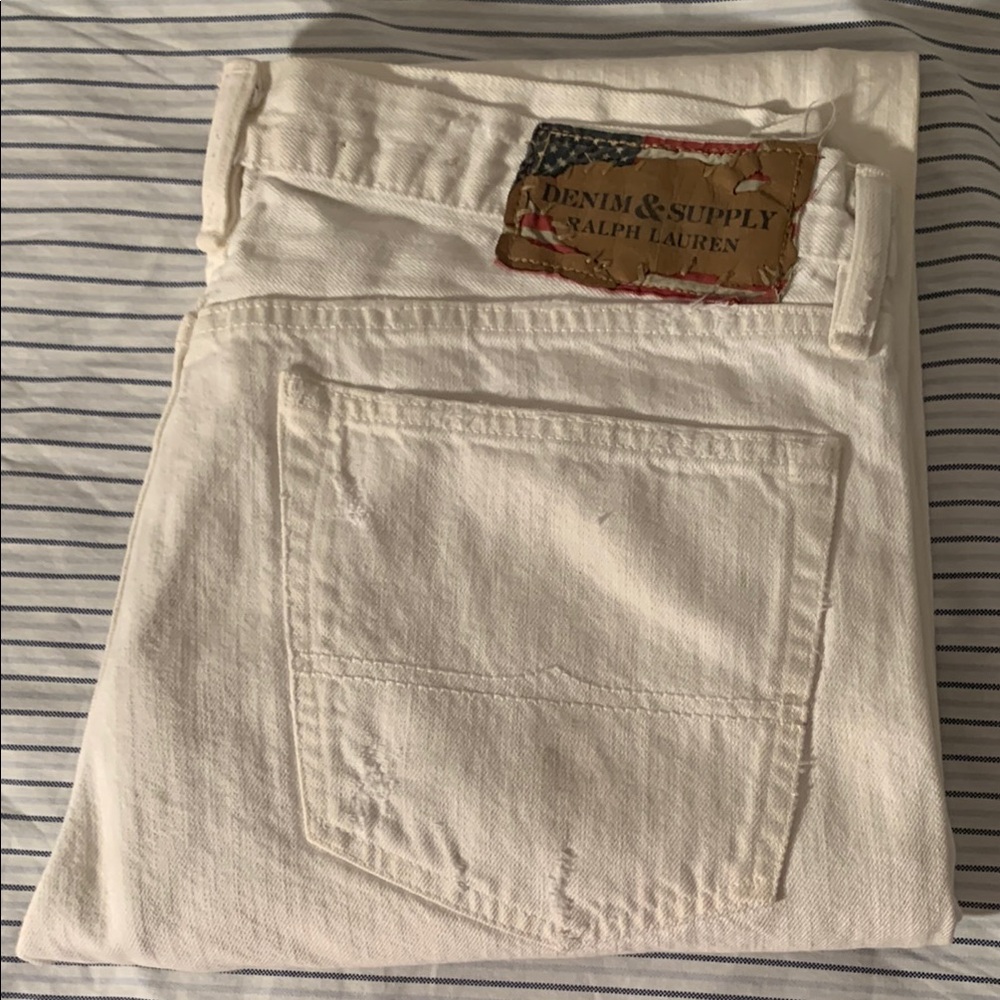Very Rare Ralph Lauren DS White Denim Jeans for Men